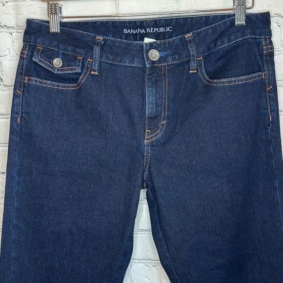 Banana Republic Womens Dark Wash Boot Cut Jeans size 29 - Picture 2 of 7
